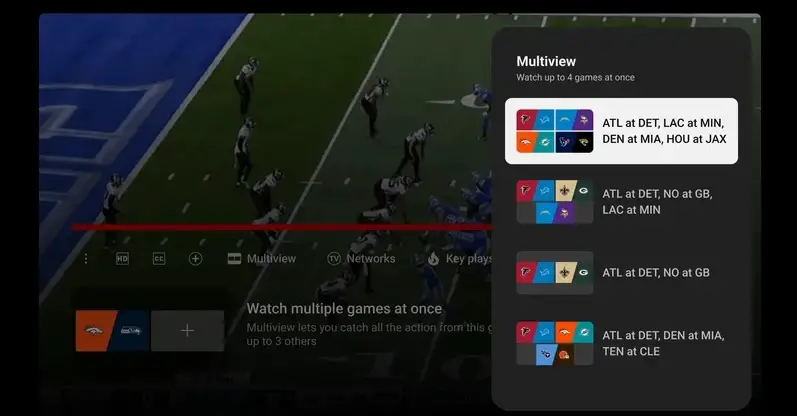 NFL Sunday Ticket Multiview 